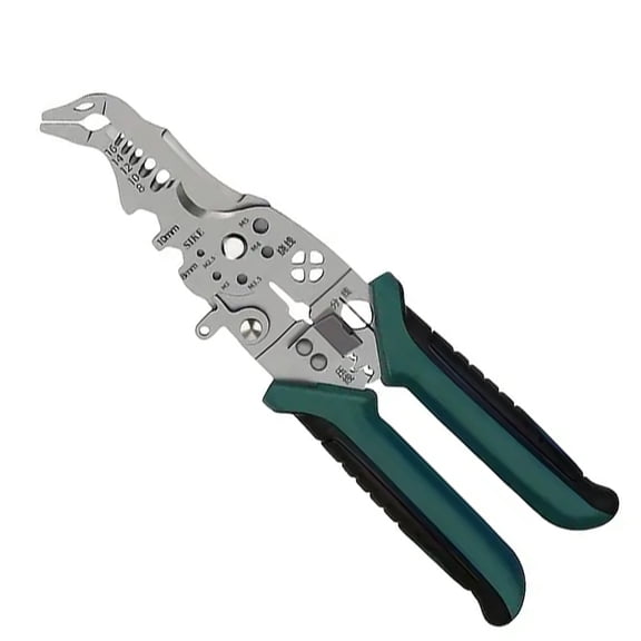 1pc Industrial Grade Multifunctional Wire Stripper: Cutting, Crimping, Holding, Needle Nose, Flat Head Pliers with Copper Wire Stripping and Fast Broken Wire Squeegee Cutting
