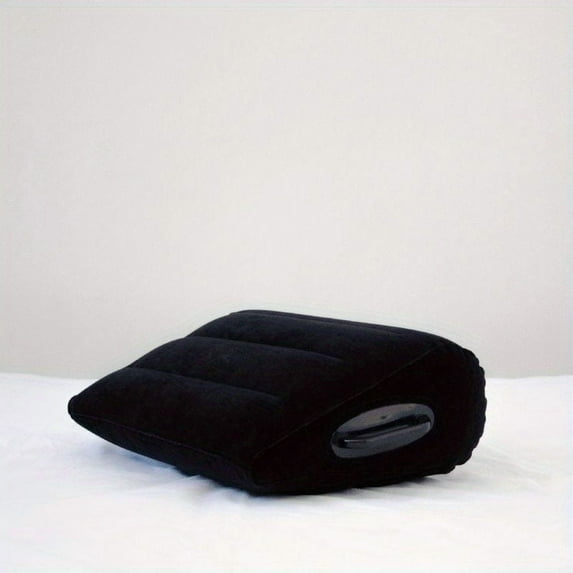 1pc Inflatable Wedge Pillow Lightweight and Portable Inflatable Triangle Pillow Multi purpose Pad Body Pillow black