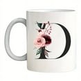 thumbnail image 1 of 1pc, Initial Letter Mug, Name Mug, Funny Coffee Mug, Monogram Mug, Floral Alphabet Mug, Flower Coffee Mug, Gift For Mom Daughter, Ceramic Mug Double-sided Design, Coffee Cup, Tea Cup, Drinkware,, 1 of 10