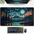 thumbnail image 1 of 1pc Ink Painting Forest Night Mouse Pad, Deskt Mat Large Computer Keyboard Pad, Anime Game Mouse Pad Laptop Office Non-slip Mouse Pad, Compatible For Trading Card Game Board Card Game Play Mat, 1 of 5