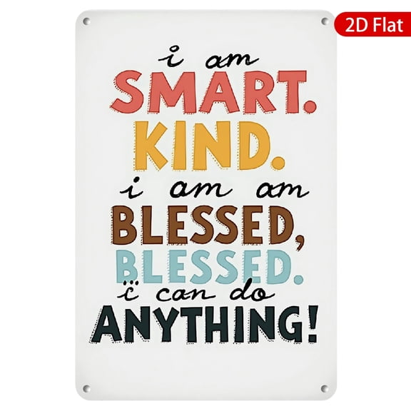 1pc Inspirational Metal Wall Sign, 8x12 Inches, Rustproof & UV Protected, Perfect for Home, Office, Classroom, Motivational Decor, Encouraging Quotes, Durable Metal Art