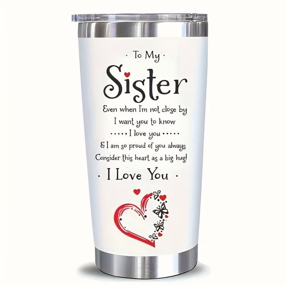 1pc Insulated Tumbler - 20oz Double-Wall Vacuum Water Bottle, Keeps Drinks Hot or Cold for Hours, Perfect for Outdoor Travel and Gift Giving