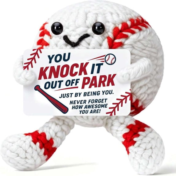 1pc Interesting Baseball Gift, Suitable For Boys And Men, Cool Baseball Decor Accessory, Christmas Stocking Stuffer, Suitable For Players And Fans, Plush Filled Decoration, Birthday Party Decor