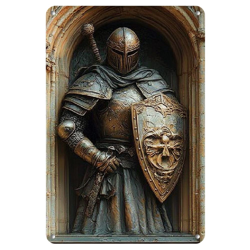 1pc - Intricate Roman Gladiator Metal Wall Art, Vintage Iron Sign, 8x12 ...