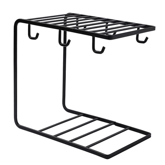 Iron Mug Holder and Plate Storage Rack Organizer for Home and Restaurant Kitchen Use, Random Color