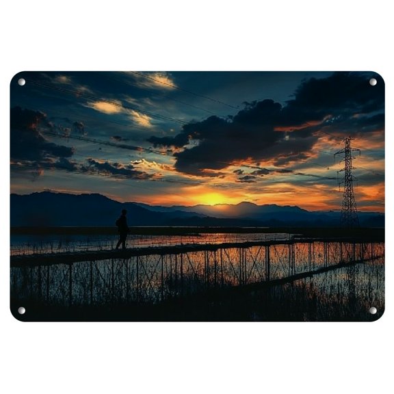 1pc, Iron Art Print 8x12inch, HD Color Accuracy, Fine Detail Processing, No Frame, Durable Metal Sign for Home & Office Decor, Artistic Drawing Set