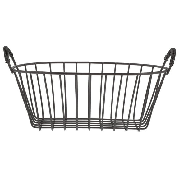 1pc Iron Art Storage Basket Desktop Sundries Basket Large Storage Basket
