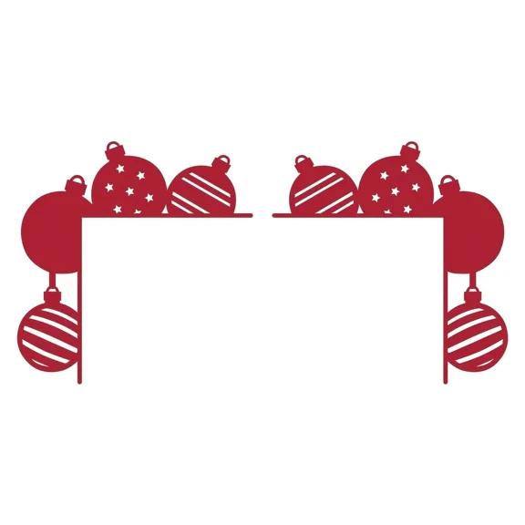 1pc, Iron Crafts Creative Corner Decorations Door Christmas Red Metal Door Frame Corner Decorations Art Decor Hanging Wall Art