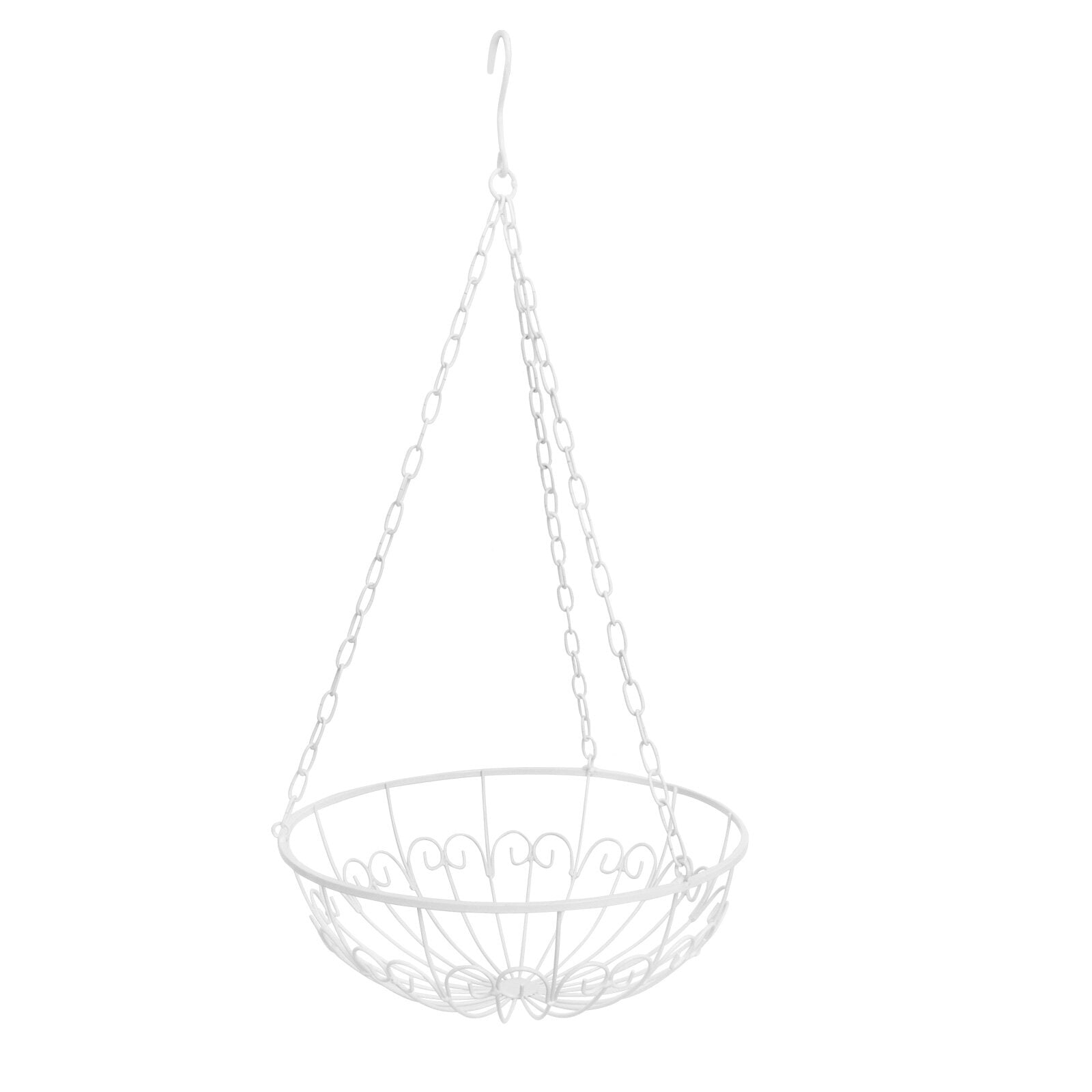 1pc Iron Hanging Flower Pot Green Dill Container Plant Hanging Basket