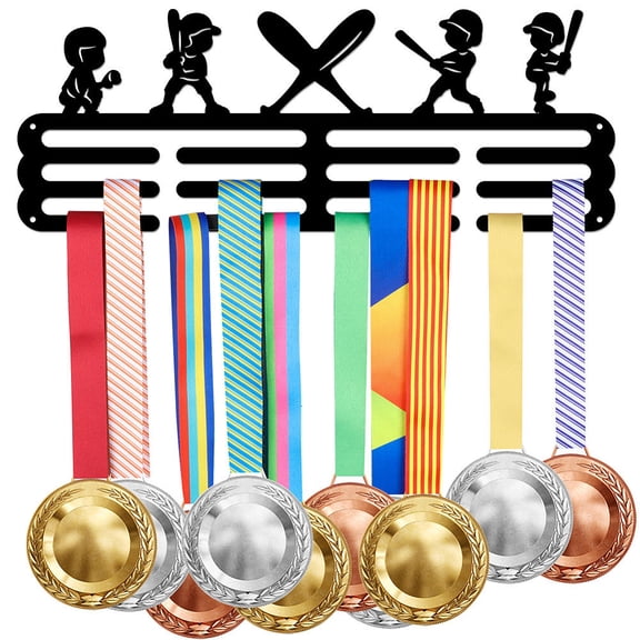 1pc Iron Medal Hanger Holder Display Wall Rack with Screws Baseball 400x150mm