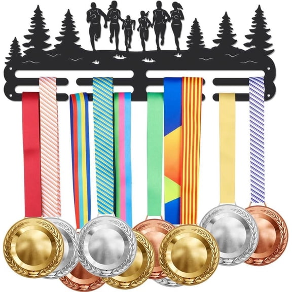 1pc Iron Medal Hanger Holder Display Wall Rack with Screws Running Tree 400x150mm Creation