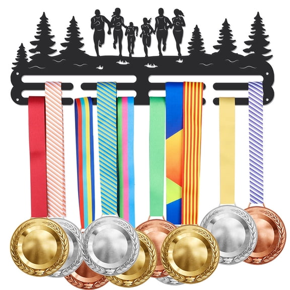 1pc Iron Medal Hanger Holder Display Wall Rack with Screws Running Tree 400x150mm