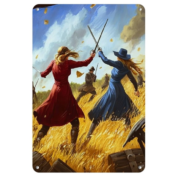 1pc, Iron Metal Sign, 8x12inch, Vintage Knight of War Art, Upgraded Folded Edges Design, Durable Iron Wall Decor for Home, Bar, Club, Cafe, Restaurant, Billiard Room, Office, Bedroom