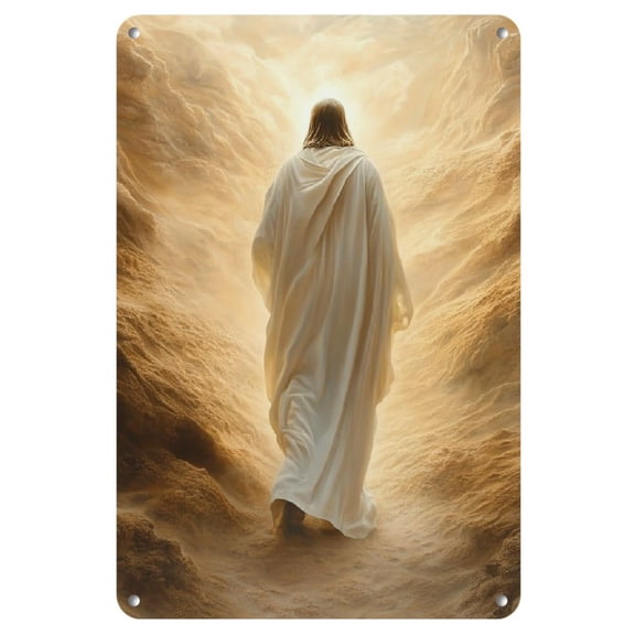 1pc Iron Metal Square Wall Decoration with an Exquisite Beauty of a Poster Printed on it. This image evokes a sense of eternal awe and the spiritual journey during Eid al-Adha. Home decoration