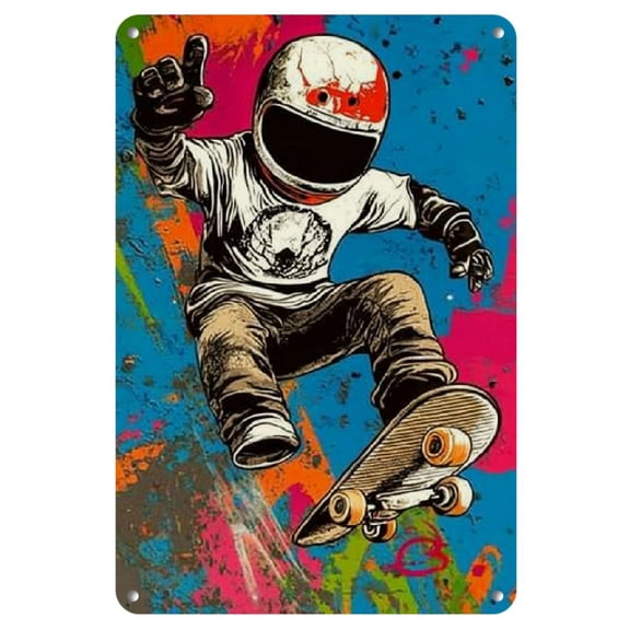 1pc, Iron Street Art Graffiti Cartoon Character Poster, 8x12 inches, Vibrant Wall Decor for Living Room, Bedroom, Bathroom, Office, Kitchen, Restaurant, Bar, Club, Garage, Artistic Drawing Set