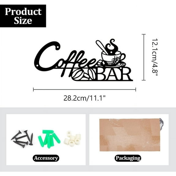 1pc Iron Wall Art Decorations for Front Porch Living Room Kitchen Matte style Word 121x282x1mm