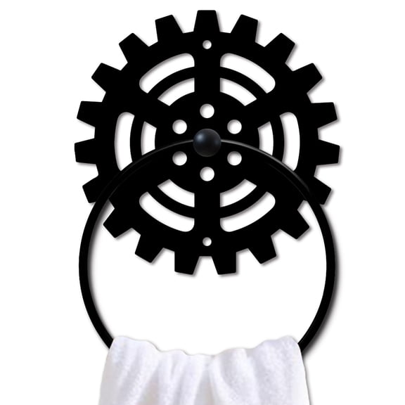 1pc Iron Wall Mounted Hanging Ring Decorative Organizer Rack Gear 150x150mm