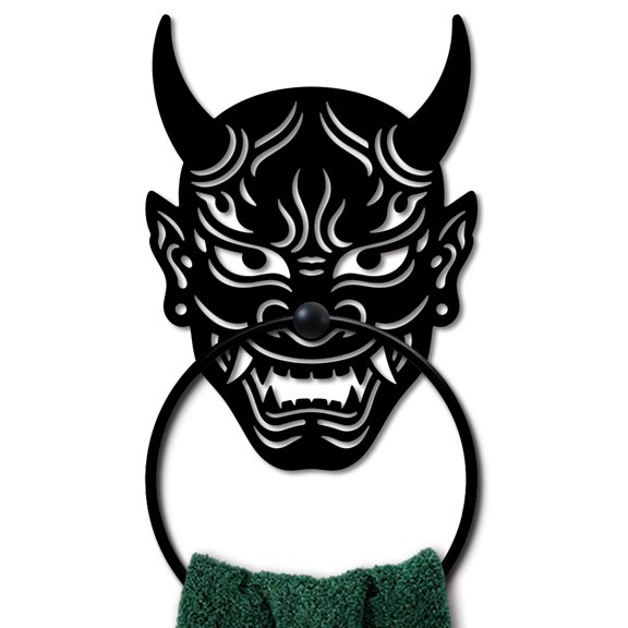 1pc Iron Wall Mounted Hanging Ring Decorative Organizer Rack Mask 200x145mm