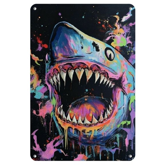 1pc Iron paintings Wall Art Decor For Home Strange sea creatures in abstract form graffiti waves