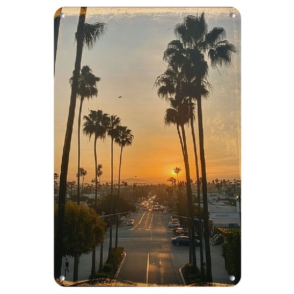 1pc JIT Frameless Iron Sheet Art, 8x12 inch High-Quality Metal Wall Decor, Versatile Hanging Painting for Walls, Doors, Fences - Iron Sign Mural for Indoor/ Outdoor Use