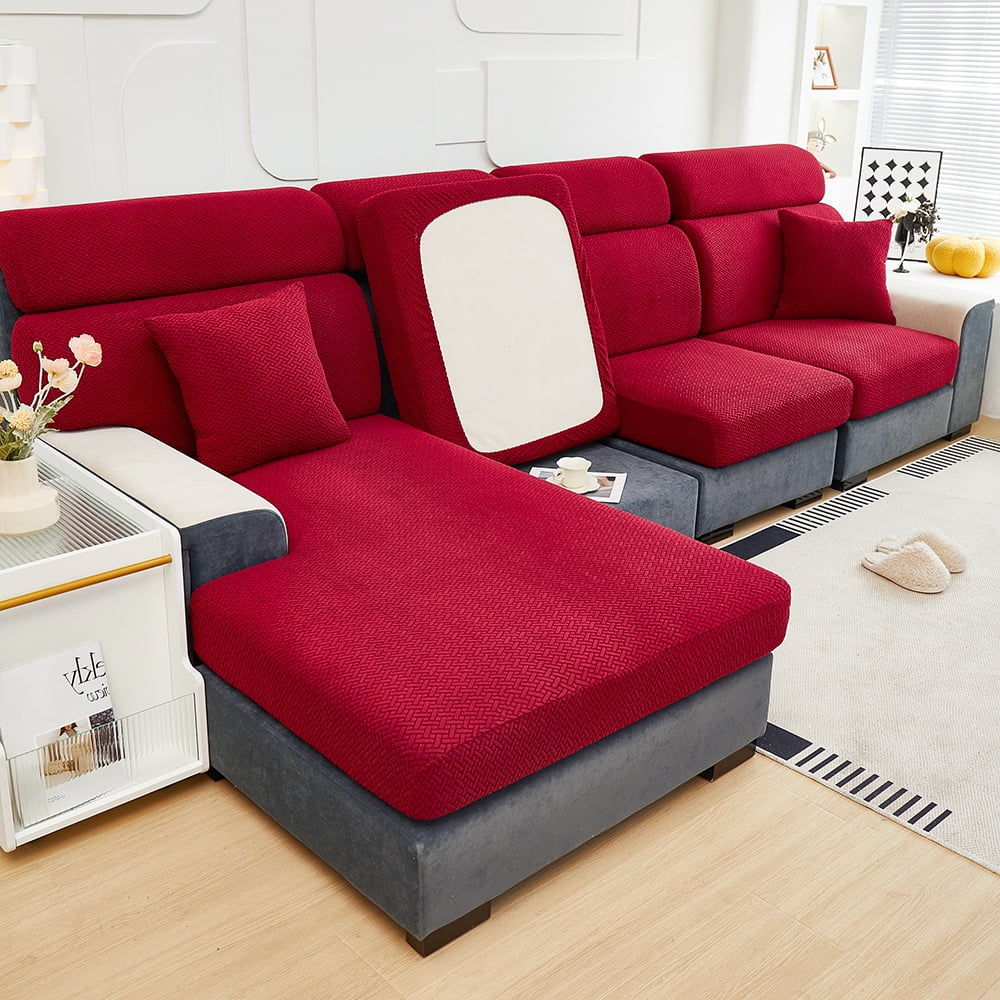 1pc Jacquard Sofa Slipcover Twill Pattern Elastic Sofa Covers Furniture ...