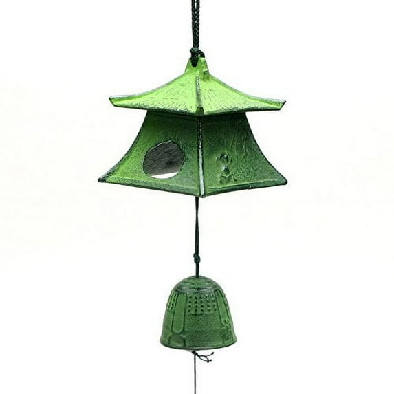 1pc Japanese 2-3/4l" Iron Green Lantern Wind Chime for Made in Japan #485-002