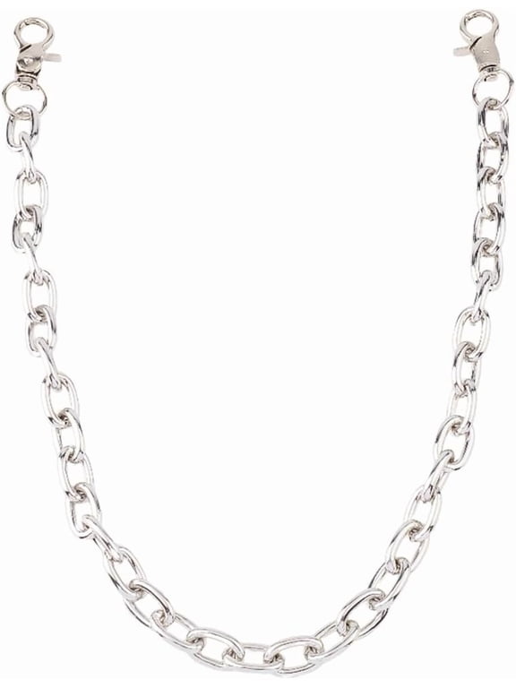 1pc Jeans Cable Chain Belt Silver Aluminum Single Layer Hip Hop Punk Wallet Chain Body Jewelry Accessory 591mm for Men Women Daily Wear Making DIY