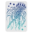 thumbnail image 1 of 1pc Jellyfish Stencil 29.7x21cm Jellyfish Drawing stencil Reusable Seashore Reef Fish Stencils Marine Life Stencil for Painting on Wood Paper Fabric Floor Wall, 1 of 7