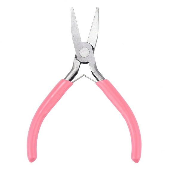 1pc Jewelry Pliers Flat Nose Pliers Polishing Pink 12x7.6x0.8cm