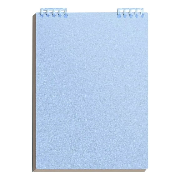 Top Bound Spiral Notebook,1 Pc Top Detachable Notebook,A5 Size Thick Plastic Hardcover Ruled Paper 60 Sheets (120 Pages) Journal for Home and Office Supplies,5.5''x8.27''(Blue)