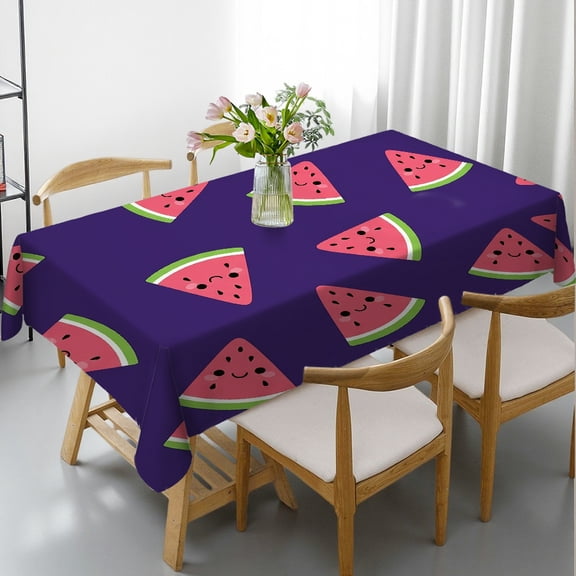 1pc Juicy Fruit Patterns Print Tablecloths for dining table, Festive Table Setting Holiday-Themed Design, Juicy Fruit Patterns