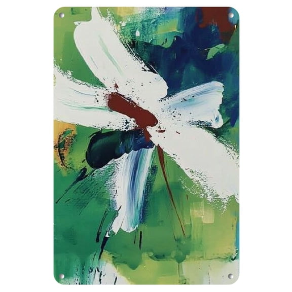 1pc Jungle Marble II Iron Plate, 8x12 Inch, Durable Surface, Frameless