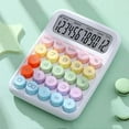 thumbnail image 1 of 1pc Keyboard Calculator Office 12-digit Mechanical Calculator Cute Candy Color Calculator Desktop Stationery, 1 of 9