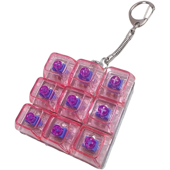 1pc Keyboard Fidget Toy For Adults Fidget Clicker Keychain Quiet Adult Fidget Toys Stress Relief Button Toy For Stress Relief And Pass Time
