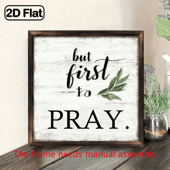 1pc Be Kind Quote Wooden Frame Wall Art - Rustic Farmhouse Inspirational Sign with Black Lettering, White Background Heart Accent - Fade-Resistant Colorfast Motivational Decor for Living Room, 8*8in