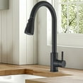 thumbnail image 1 of 1pc Kitchen Faucet with Pull Down Sprayer, Brushed Nickel High Arc Single Handle Kitchen Sink Faucet, Stainless Steel Commercial Modern Rv Faucets, 1 of 14