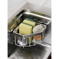 thumbnail image 1 of 1pc Kitchen Sink Corner Sponge Storage Basket With Drainage Drying Rack, 1 of 5