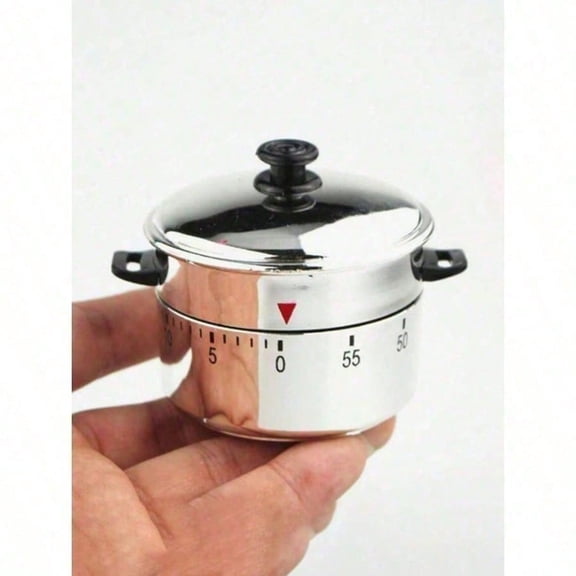 1pc Kitchen Timer Clock Mechanical Kettle Shaped Timer 60 Minute Cooking Countdown Timer Kitchen Utensils Kitchen Supplies Kitchen Accessories Student Time Managemen
