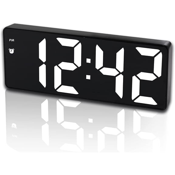 1pc LED Mirror Desk Clock Digital Alarm Clock With Snooze Function Time Display Desk Electronic Clock Snooze Function Night Light Desk USB Clock Home Decor Smart Clock