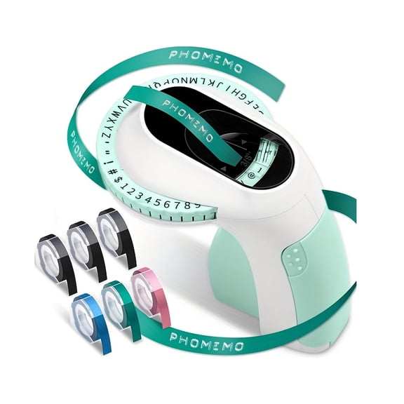 1pc Label Maker with 6 Label Tapes, Portable Handheld Label Maker, Suitable for Home, Office, and Crafts, 3 Colors Available