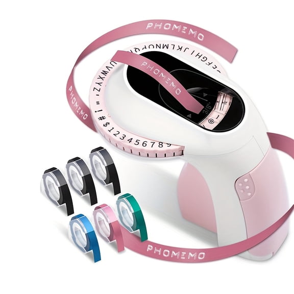 1pc Label Maker with 6 Label Tapes, Portable Handheld Label Maker, Suitable for Home, Office, and Crafts, 3 Colors Available