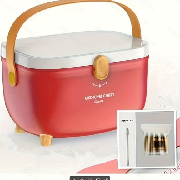 1pc Large Capacity Multi-layer Drug Storage Box - Dustproof with Handle | Family-Friendly Home Organization Bin for Medicine, Daily Essentials