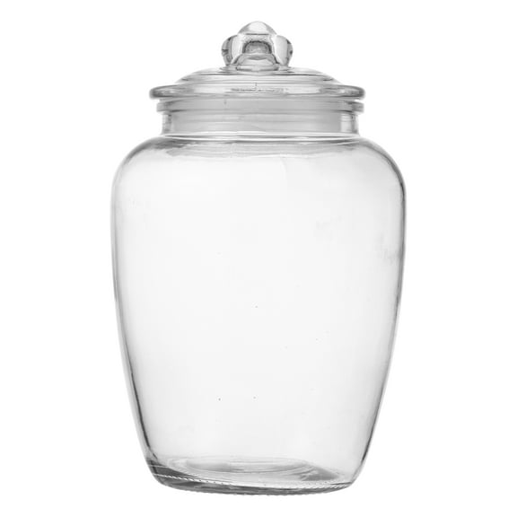 Homoyoyo Transparent Glass Storage Jar Airtight Container Multi-Use for Kitchen Pantry Home Organization