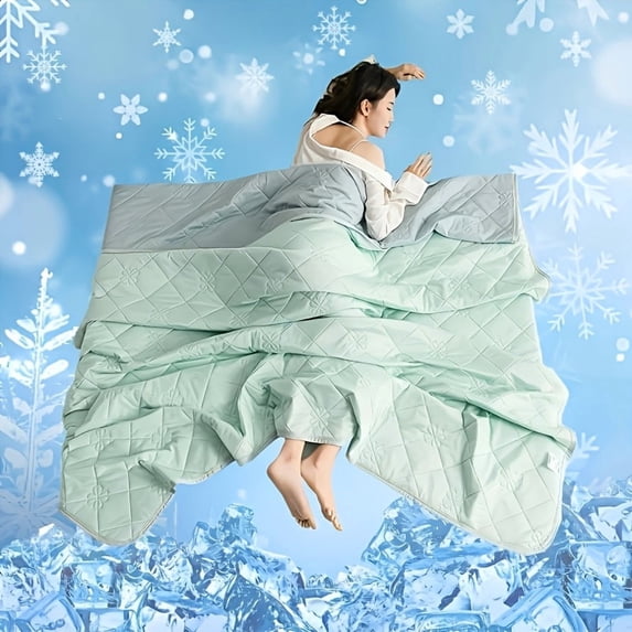 1pc Large Cooling Blanket For Hot Sleepers- Breathable, Sweat Absorbent, Five Szies, multiple colors