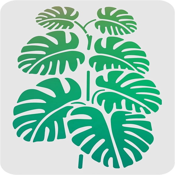 1pc Large Plastic Reusable Drawing Painting Stencils Templates for Painting on Scrapbook Fabric Tiles Floor Furniture Wood Rectangle Leaf Pattern 297x210mm Plastic