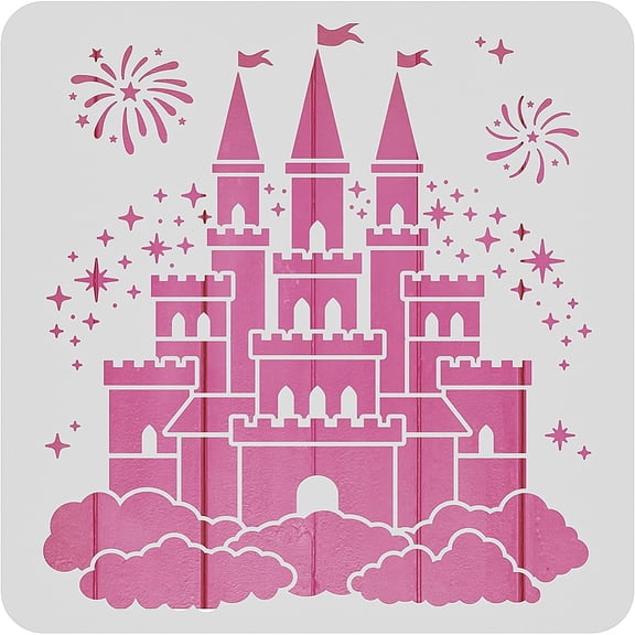 1pc Large Plastic Reusable Drawing Painting Stencils Templates for Painting on Scrapbook Fabric Tiles Square Tower Pattern 300x300mm