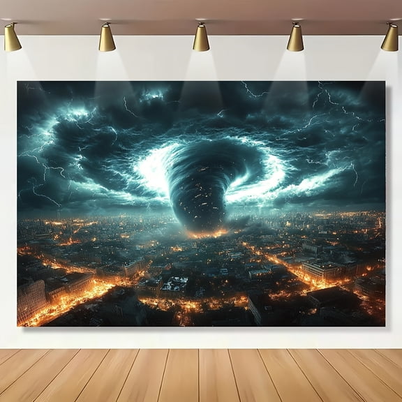 1pc, Large Tapestry Depicting Tornadoes, Suitable for Festive Occasions at Home, for Walls Or Yards, Does Not Require Electricity