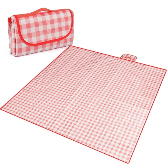 1pc Large Thickened Sand-Proof And Waterproof Mat, Picnic Blankets, Outdoor Waterproof Foldable Picnic Mat, Portable Mat For Camping Picnic For Family, Friends-Red 200*200cm