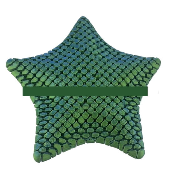 1pc Laser Green Starfish Size: 12cm 3D Printed Starfish Marine Animal Figurine With Articulated Joints - Stress-Relieving Gift