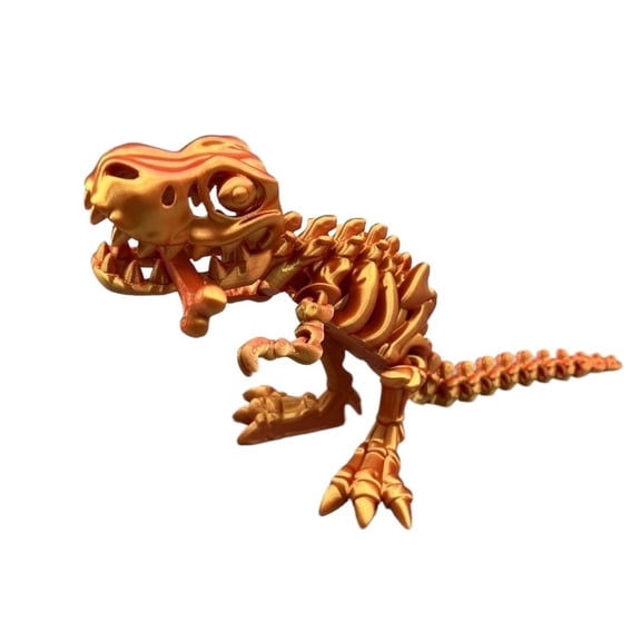 1pc Laser Red Size: 15cm 3D Printed Tyrannosaurus Rex Dinosaur Skeleton Transformer Figurine Gift Craft